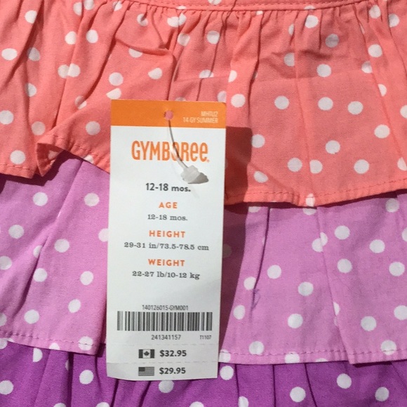 Gymboree 12-18m pastel mixed polka dot skirt NWT - Picture 2 of 8